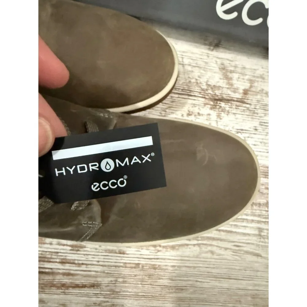Ecco Chase Ii Hydromax Leather Shoes Warm Grey Lace-Up Womens EU 40 US 9-9.5 - Picture 5 of 11